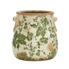 Nearly Natural Home Decor>6.5” Tuscan Ceramic Green Scroll Planter - Sweet Water Decor