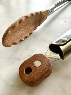 Busa Designs Kitchen>Acacia Wood Tongs, Set of 2