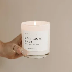 Sweet Water Decor Candles|11 Oz White Jars>Best Mom Ever - 11 oz