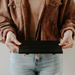 Sweet Water Decor Trays & Ring Dishes>Black Rectangular Wood Tray