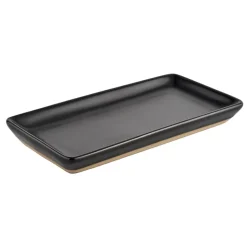 Sweet Water Decor Trays & Ring Dishes>Black Stoneware Tray | Soap Dispenser Tray |