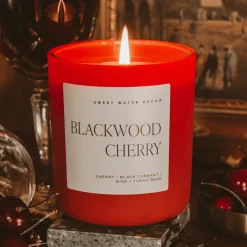 Sweet Water Decor Candles|15 Oz Matte Jars>Blackwood Cherry - 15 oz