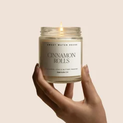 Sweet Water Decor Candles|9 Oz Clear Jars>Cinnamon Rolls - 9 oz