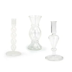CG Hunter Home Decor>Etched Borosilicate Glass Bud Vases - Set of 3