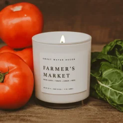 Sweet Water Decor Candles|11 Oz White Jars>Farmer's Market - 11 oz