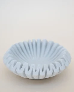 Shoppe At The Avenue Home Decor>Fluted Marble Dish - Sweet Water Decor