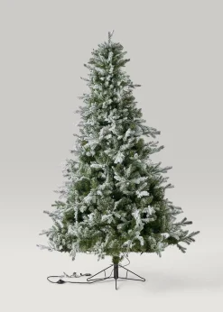 Afloral.com Florals & Greenery>Frosted Pine Christmas Tree with Pre-Lit LED White Lights