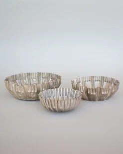 Shoppe At The Avenue Trays & Ring Dishes|Home Decor>Galloway Fluted Bowls - Sweet Water Decor