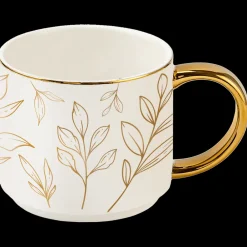 Sweet Water Decor Drinkware>Gold Leaves 14 oz Mug