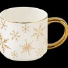 Sweet Water Decor Drinkware>Gold Snowflakes 14 oz Mug