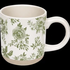 Sweet Water Decor Drinkware>Green Delft 14 oz Mug