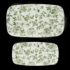 Sweet Water Decor Trays & Ring Dishes|Kitchen>Green Delft Trays - Set of 2