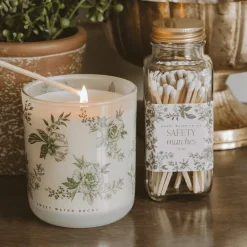 Sweet Water Decor 12 Oz Tinted Jars|Candles>Green Floral - 12 oz