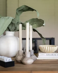 Shoppe At The Avenue Home Decor|Tapered>Hadden Marble Taper Holder - Sweet Water Decor