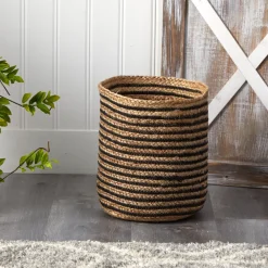 Nearly Natural Home Decor>Handmade Natural Jute Planter