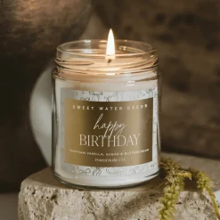 Sweet Water Decor Candles|Patterned Candles>Happy Birthday - 9 oz