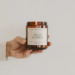 Sweet Water Decor Candles|9 Oz Amber Jars>Hello Pumpkin - 9 oz