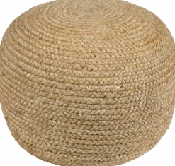 Boutique Rugs Rugs>Kaumakani Jute Pouf - Sweet Water Decor
