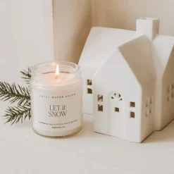 Sweet Water Decor Candles|9 Oz Clear Jars>Let it Snow - 9 oz