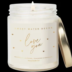 Sweet Water Decor Candles|Patterned Candles>Love You - 9 oz