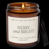 Sweet Water Decor Candles|9 Oz Amber Jars>Merry and Bright - 9 oz