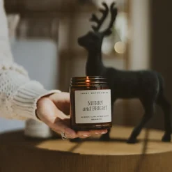 Sweet Water Decor Candles|9 Oz Amber Jars>Merry and Bright - 9 oz