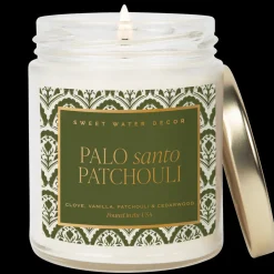 Sweet Water Decor Candles|Patterned Candles>Palo Santo Patchouli - 9 oz