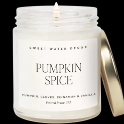 Sweet Water Decor Candles|9 Oz Clear Jars>Pumpkin Spice - 9 oz