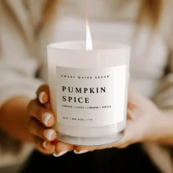 Sweet Water Decor Candles|11 Oz White Jars>Pumpkin Spice - 11 oz