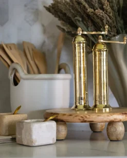 Shoppe At The Avenue Kitchen|Home Decor>Sandstone Pinch Pots with Brass Spoons