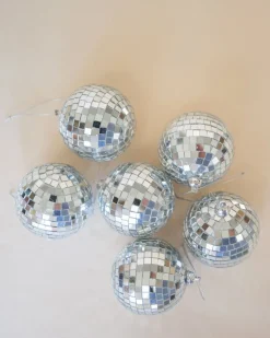 Shoppe At The Avenue Home Decor>Silver Disco Ball Ornament set - Sweet Water Decor