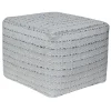 CG Hunter Home Decor>Square Striped Woven Ottoman Pouf - Sweet Water Decor