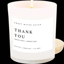 Sweet Water Decor Candles|11 Oz White Jars>Thank You! - 11 oz
