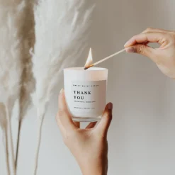 Sweet Water Decor Candles|11 Oz White Jars>Thank You! - 11 oz
