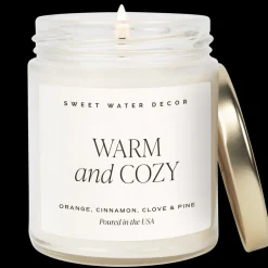 Sweet Water Decor Candles|9 Oz Clear Jars>Warm and Cozy - 9 oz