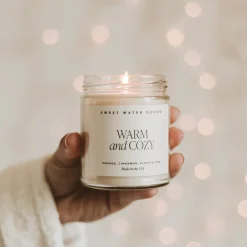 Sweet Water Decor Candles|9 Oz Clear Jars>Warm and Cozy - 9 oz