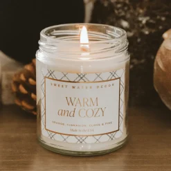 Sweet Water Decor Candles|Patterned Candles>Warm and Cozy - 9 oz