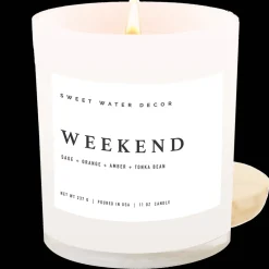Sweet Water Decor Candles|11 Oz White Jars>Weekend - 11 oz