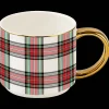 Sweet Water Decor Drinkware>White Plaid 14 oz Mug