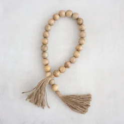 RuffledThread Home Decor>Wooden Bead Garland with Tassels