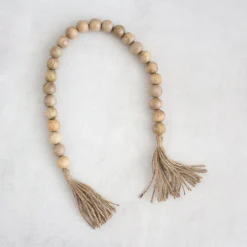 RuffledThread Home Decor>Wooden Bead Garland with Tassels
